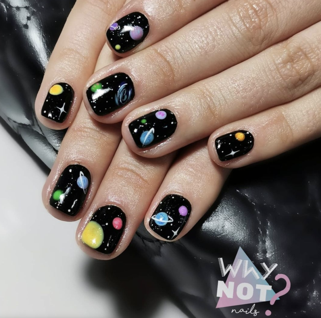 Diseños de uñas galaxia